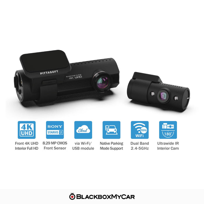 BlackVue DR970X-2CH IR Plus 4K UHD Cloud Dash Cam - Dash Cams - {{ collection.title }} - 2-Channel, 4K UHD @ 30 FPS, Adhesive Mount, App Compatible, Bluetooth, Cloud, Dash Cams, Desktop Viewer, G-Sensor, GPS, Hardwire Install, Infrared (IR), Loop Recording, Mobile App, Mobile App Viewer, Night Vision, Parking Mode, sale, Security, South Korea, Super Capacitor, Wi-Fi - BlackboxMyCar